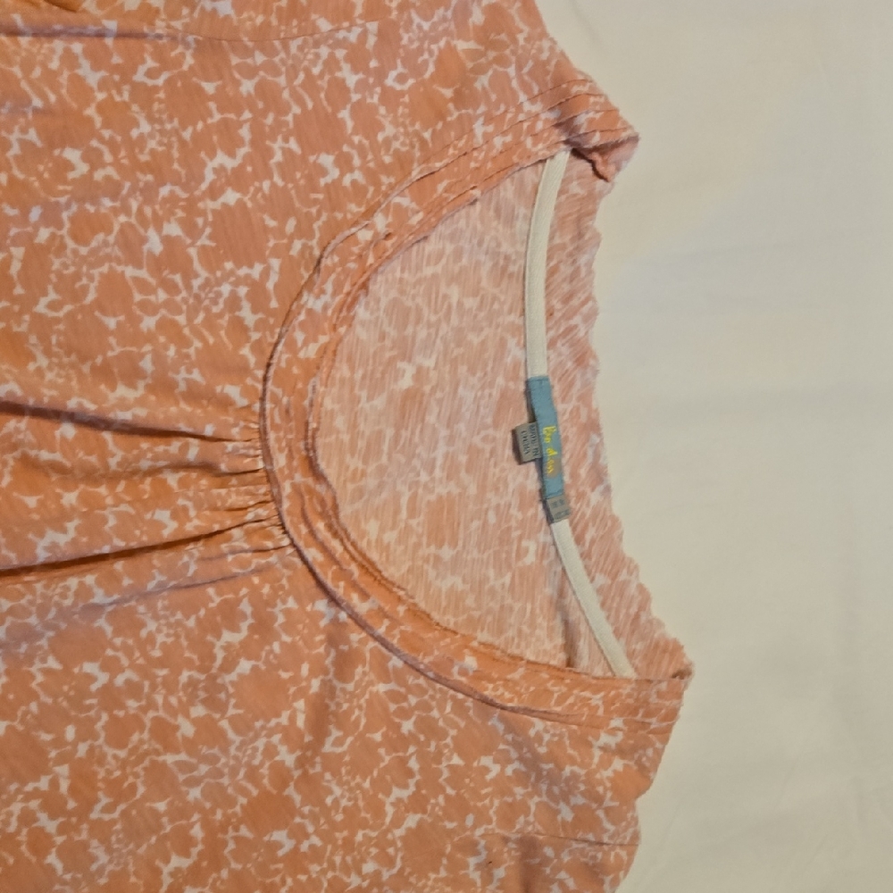 Women's Peach Patterned Knit Top